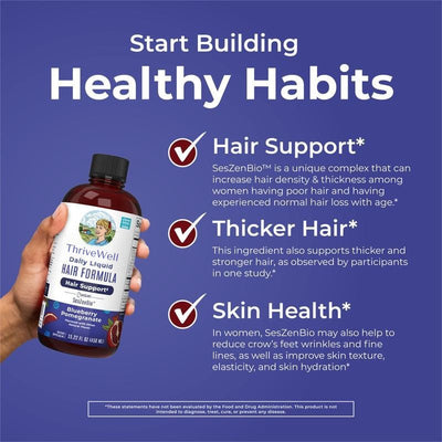 THRIVEWELL® Liquid Hair Formula – Thicker, Healthier Hair