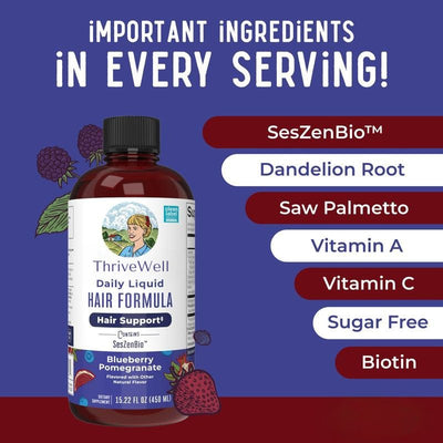 THRIVEWELL® Liquid Hair Formula – Thicker, Healthier Hair