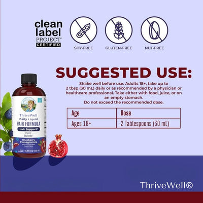THRIVEWELL® Liquid Hair Formula – Thicker, Healthier Hair