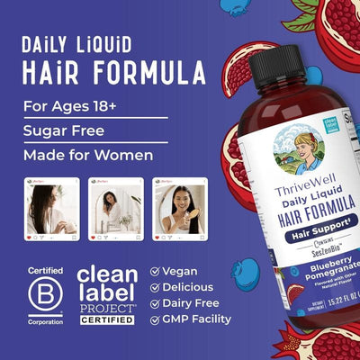THRIVEWELL® Liquid Hair Formula – Thicker, Healthier Hair